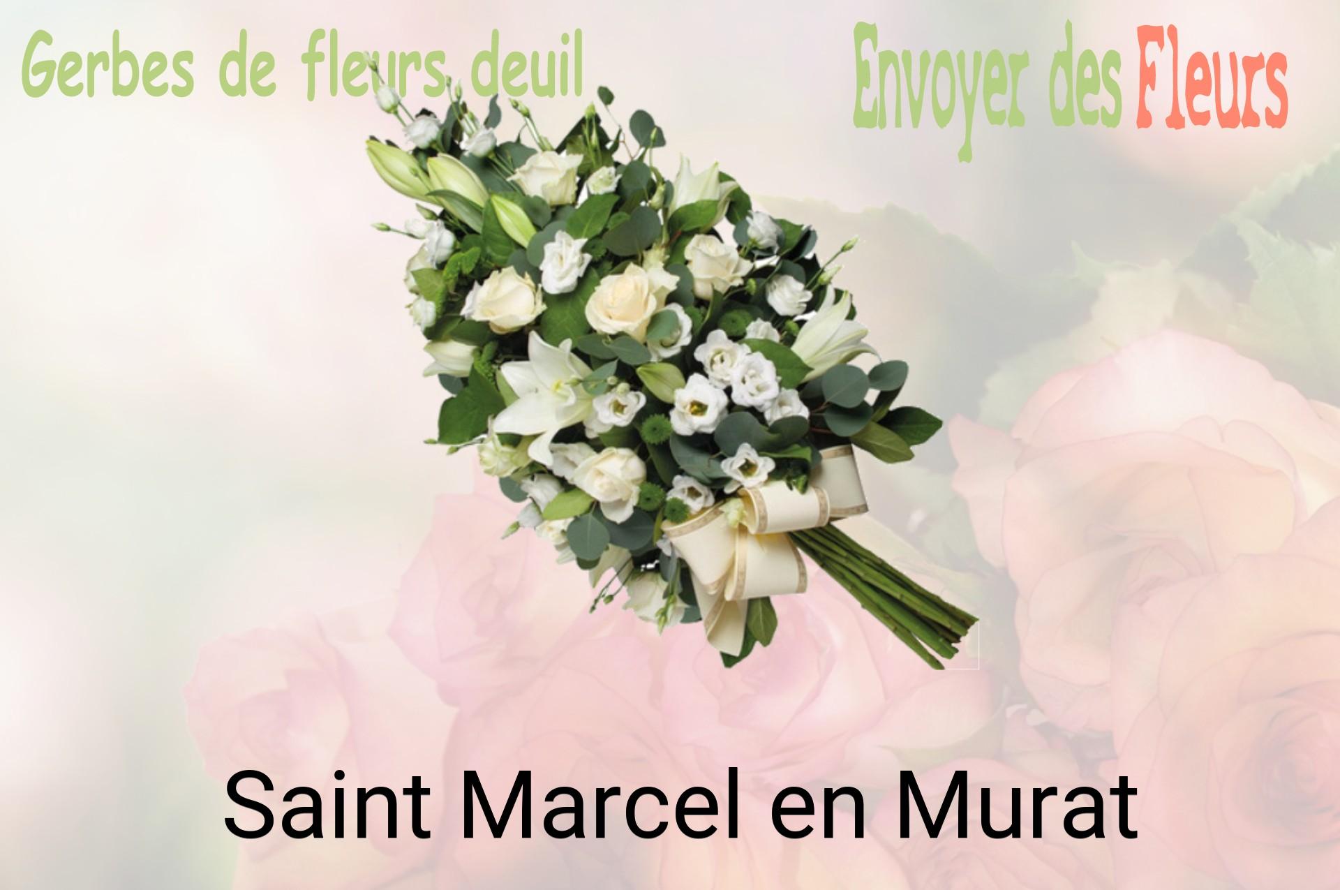 Gerbe de fleurs de deuil livrée à Saint-Marcel-en-Murat